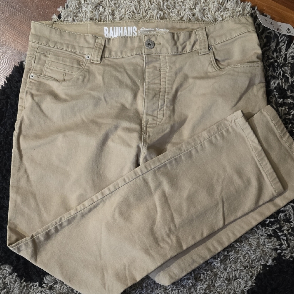 Men's Slim Fit Tan Jeans stretchy fitted slim fit summer wear